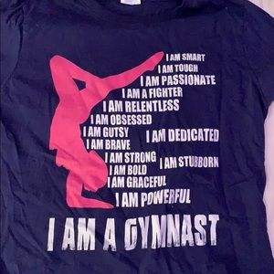 Blue gymnastics t-shirt